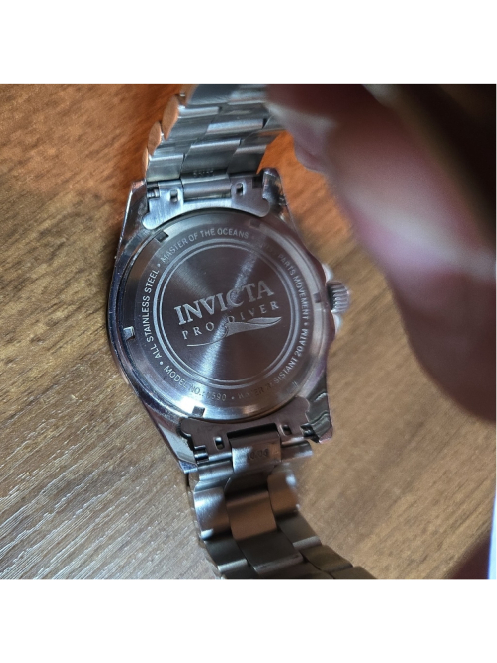 Invicta Pro Diver Master Of The Oceans Men’s Stainless Steel Watch #0590 - Picture 7 of 8